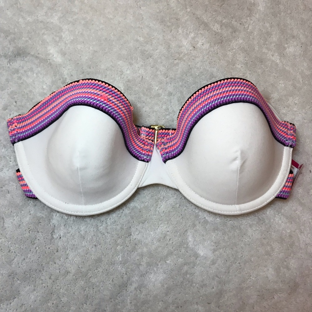 Womens Xhilaration Size Small White Strapless Bikini Top NWT